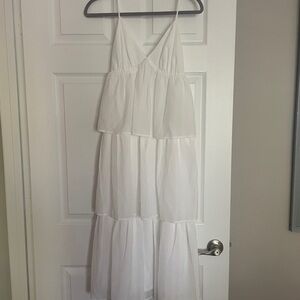 White Tiered Maxi Dress